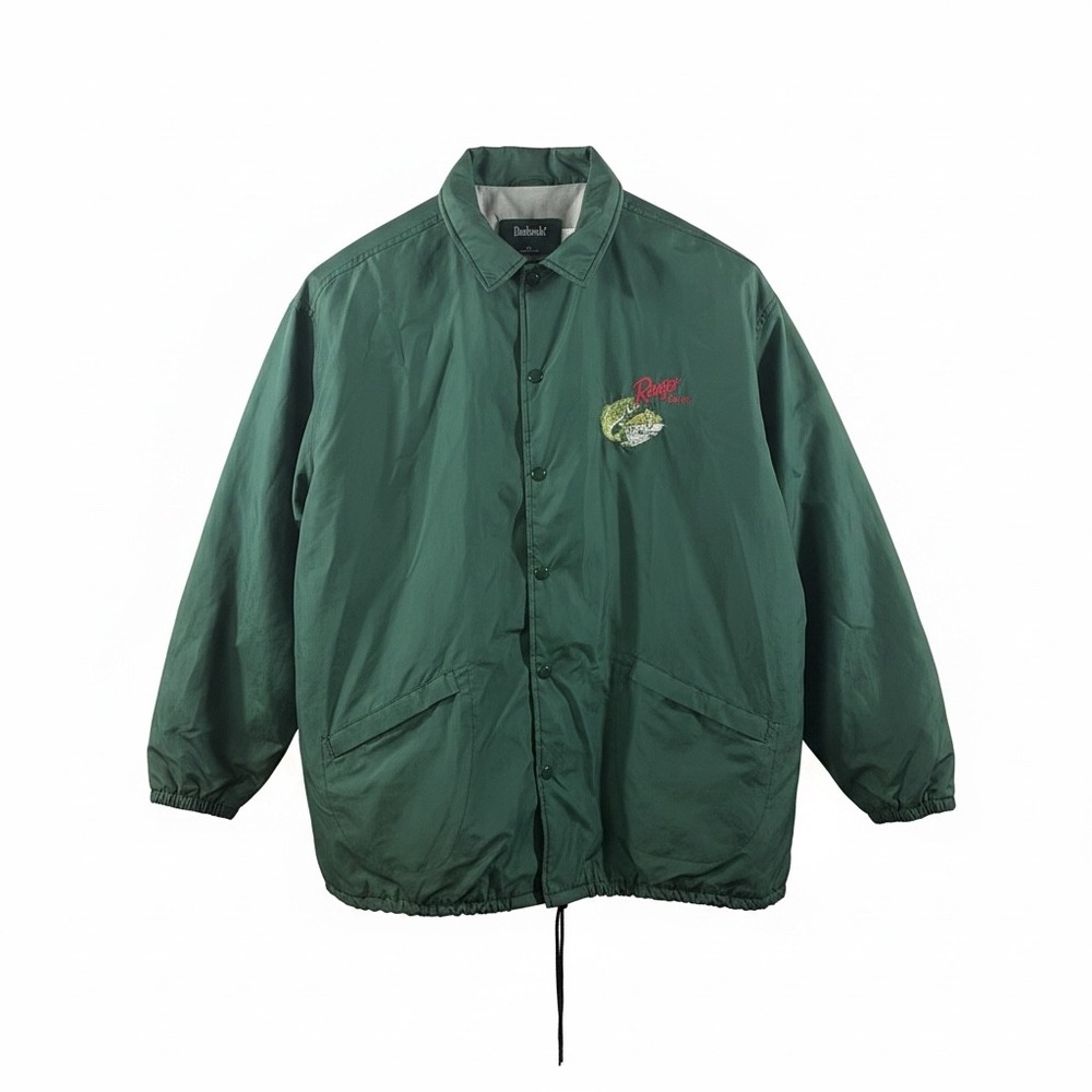 Dunbrooke Ranger Boats Coaches Jacket Mens XXL Green Nylon Fishing Made in USA